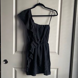 Topshop Black Silk Dress